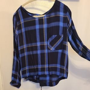 NWOT Cloth & Stone Plaid Long Sleeve Shirt
